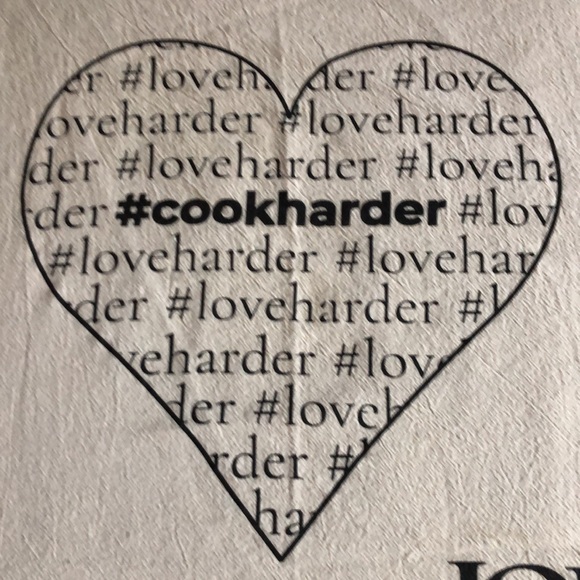 LOVE HARDER / COOK HARDER TEA TOWEL - Picture 2 of 4